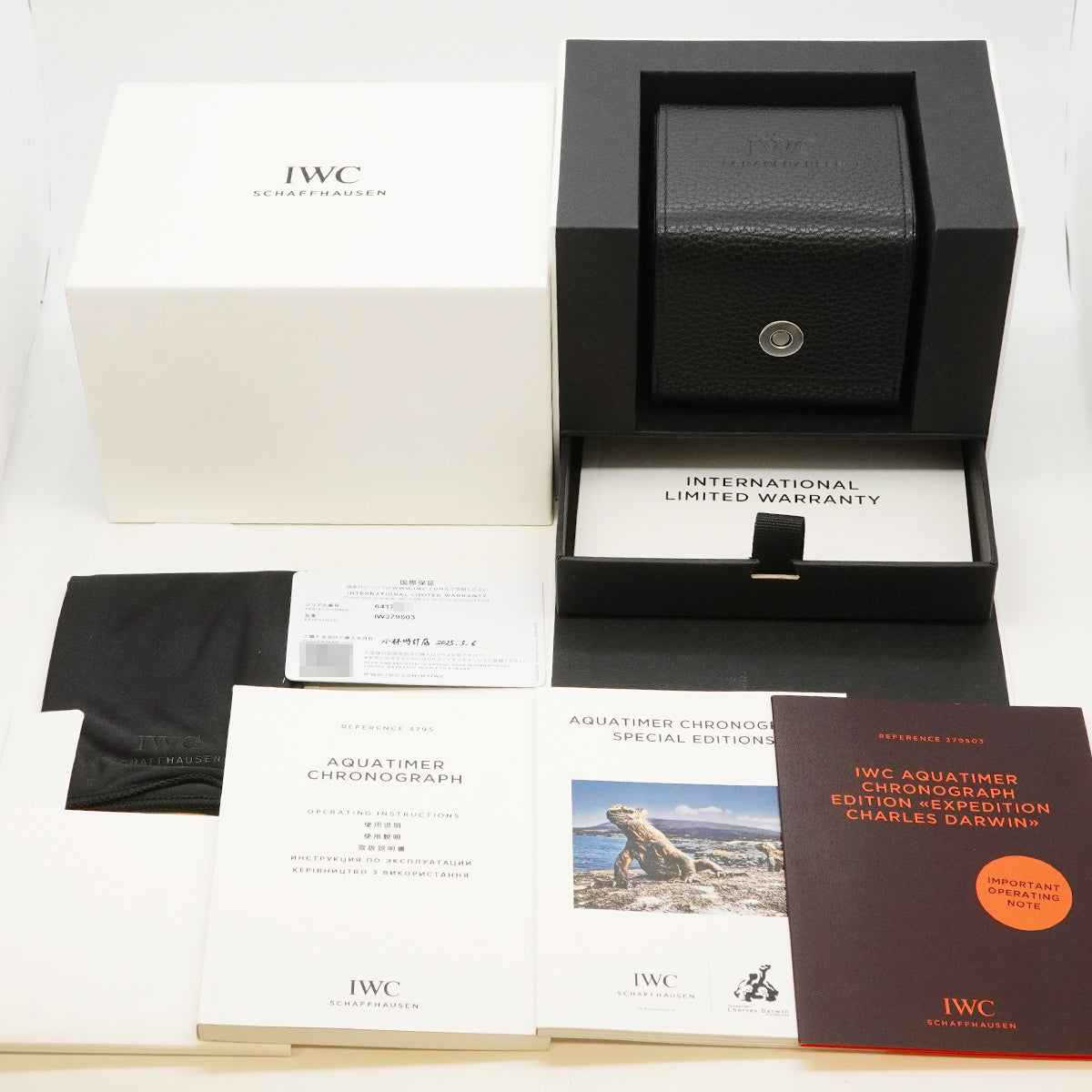 【6wfd0303】IWC アイダブリューシー シャフハウゼン アクアタイマー エクスペディション チャールズダーウィン IW379503 黒文字盤【中古】腕時計 メンズ