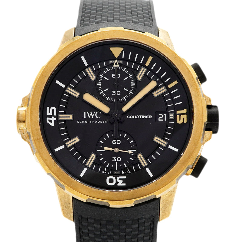 【6wfd0303】IWC アイダブリューシー シャフハウゼン アクアタイマー エクスペディション チャールズダーウィン IW379503 黒文字盤【中古】腕時計 メンズ