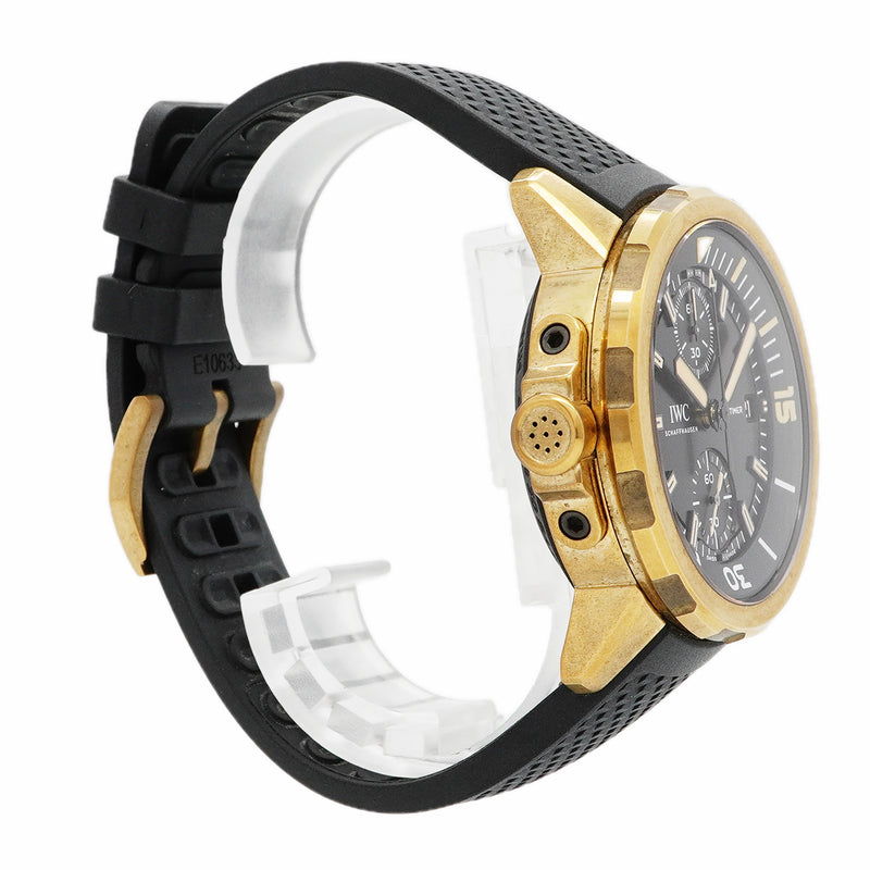 【6wfd0303】IWC アイダブリューシー シャフハウゼン アクアタイマー エクスペディション チャールズダーウィン IW379503 黒文字盤【中古】腕時計 メンズ