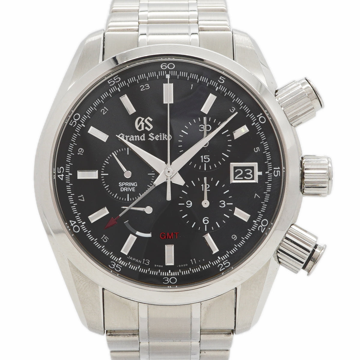 【6wfd0328】セイコー グランドセイコー スプリングドライブ SBGC203/9R86-0AA0 黒文字盤【中古】腕時計 メンズ