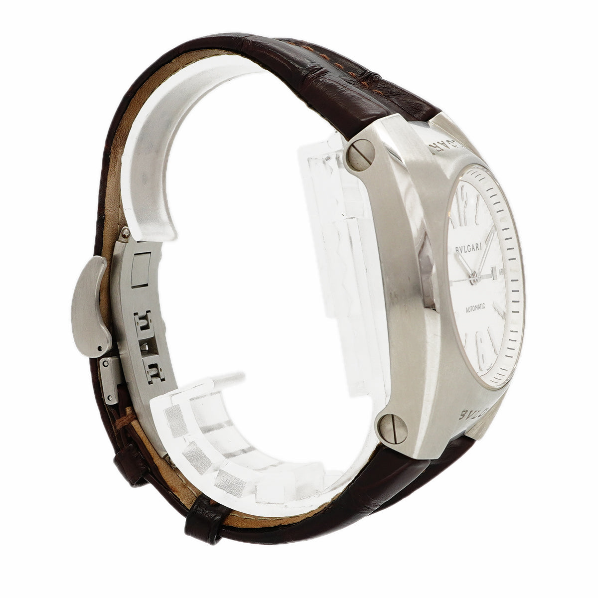 【6wfd0340】ブルガリ エルゴン EG40S シルバー文字盤【中古】腕時計 メンズ