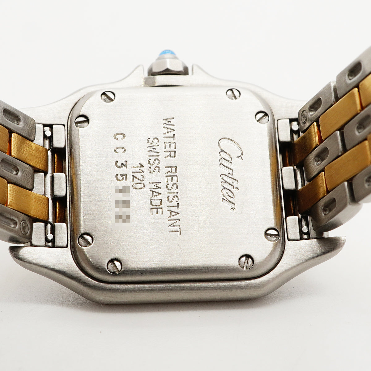 【6wga0030】カルティエ パンテールSM コンビ W25029B6 アイボリー文字盤【中古】腕時計 レディース