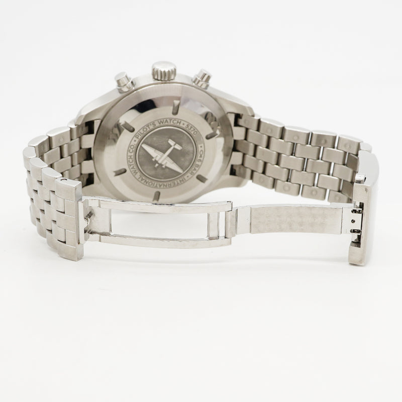 【6wga0043】IWC アイダブリューシー シャフハウゼン パイロットウォッチ クロノグラフ IW377710 黒文字盤【中古】腕時計 メンズ