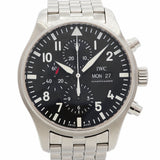【6wga0043】IWC アイダブリューシー シャフハウゼン パイロットウォッチ クロノグラフ IW377710 黒文字盤【中古】腕時計 メンズ