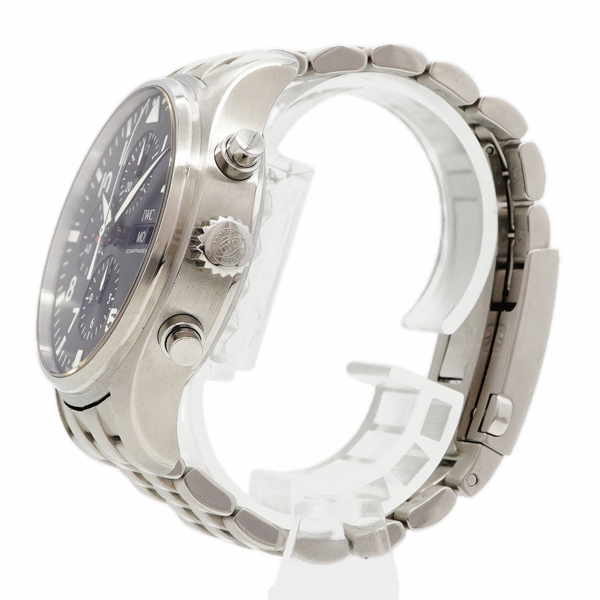 【6wga0043】IWC アイダブリューシー シャフハウゼン パイロットウォッチ クロノグラフ IW377710 黒文字盤【中古】腕時計 メンズ