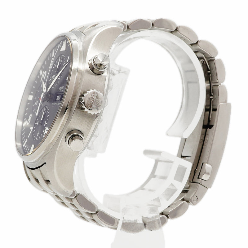【6wga0043】IWC アイダブリューシー シャフハウゼン パイロットウォッチ クロノグラフ IW377710 黒文字盤【中古】腕時計 メンズ