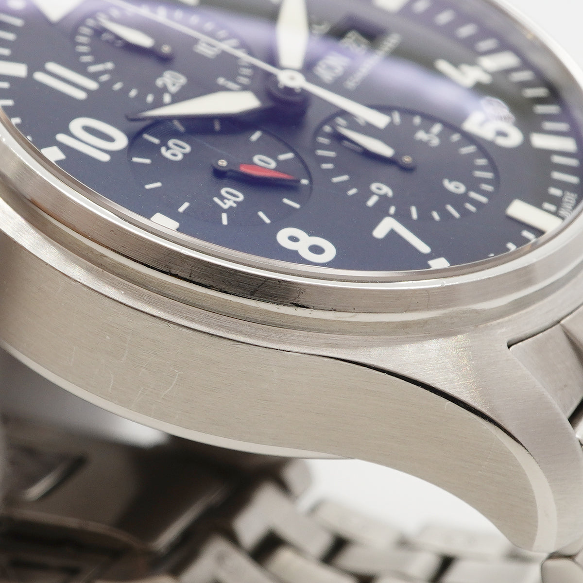【6wga0043】IWC アイダブリューシー シャフハウゼン パイロットウォッチ クロノグラフ IW377710 黒文字盤【中古】腕時計 メンズ