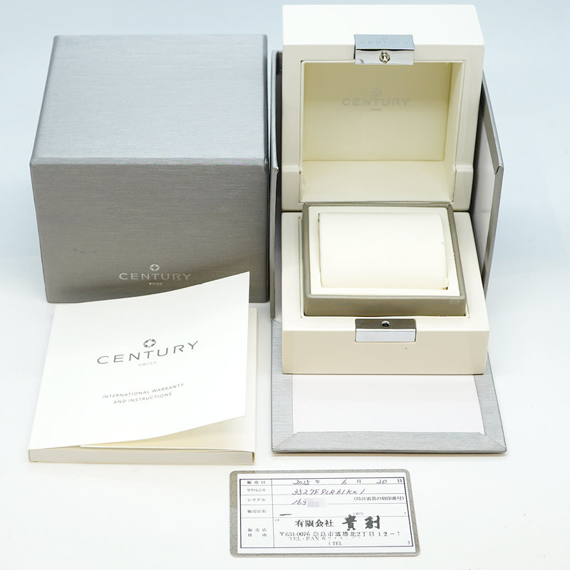 【6wga0080】センチュリー プリマドンナ ダイヤ WG 3527F9LR61KX1 青文字盤【中古】腕時計 レディース