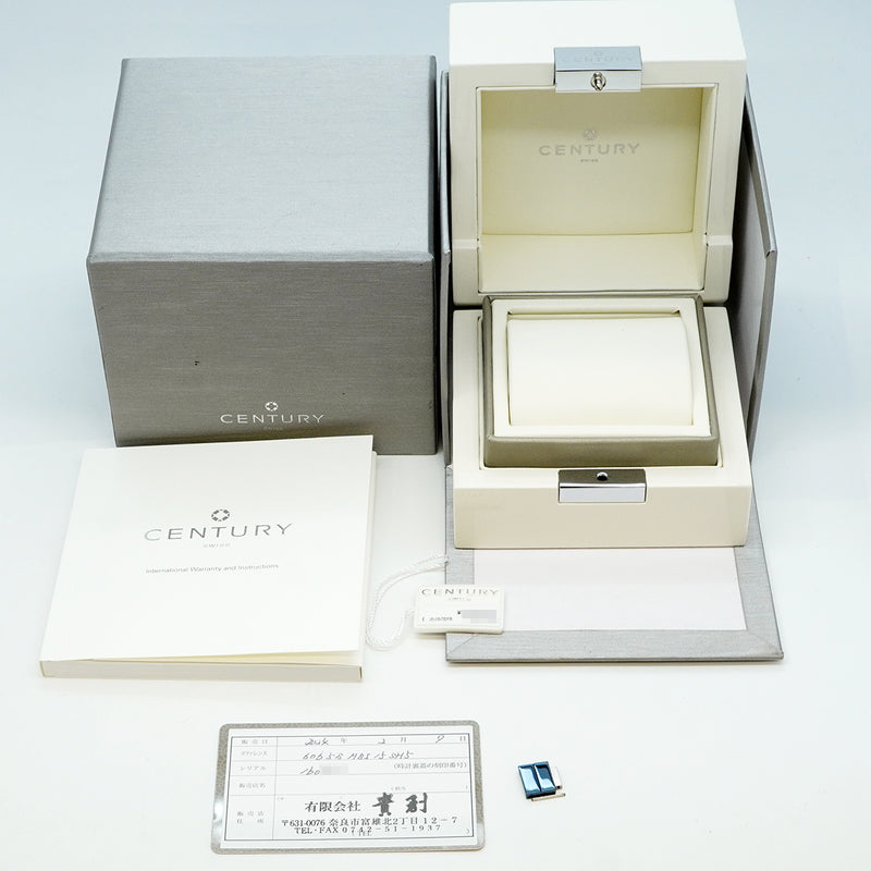 【6wgb0083】センチュリー プライムタイム 606.5.S.MBI.15.SM5 青文字盤【中古】腕時計 レディース