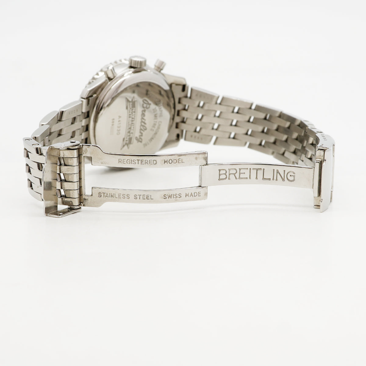 【6wgb0095】ブライトリング モンブリラン クロノグラフ A41330 黒文字盤【中古】腕時計 メンズ