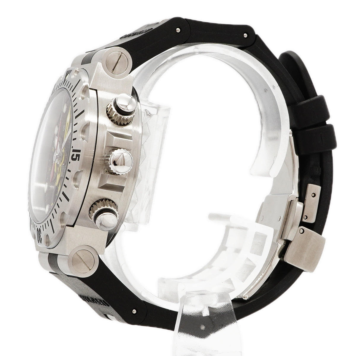 【6wgb0106】ブルガリ ディアゴノ スクーバー フライバック SC40S 黒文字盤【中古】腕時計 メンズ