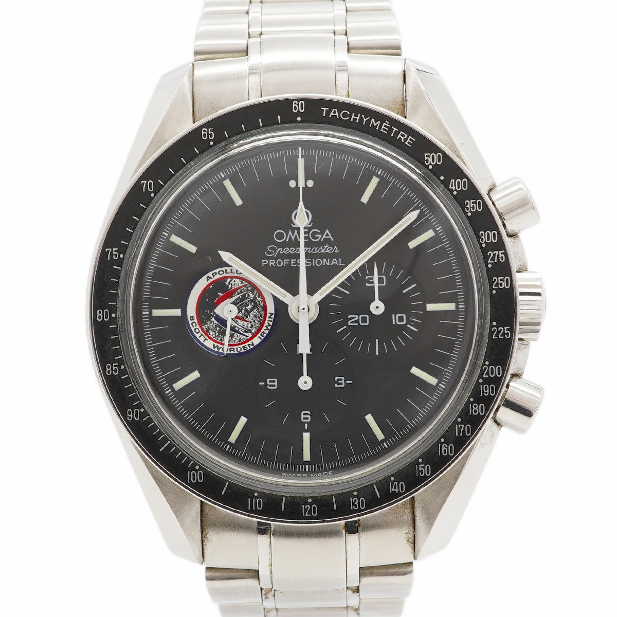 【6wgb0117】オメガ スピードマスター ミッションズ アポロ15号 3597.18 黒文字盤【中古】腕時計 メンズ
