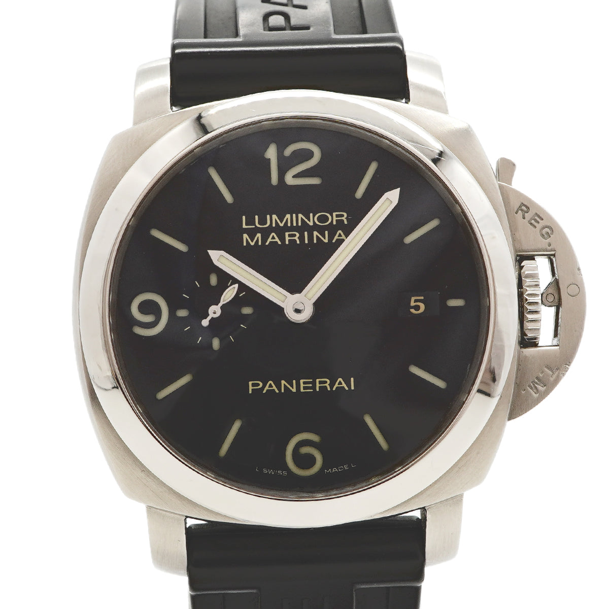 【6wgb0118】オフィチーネパネライ ルミノールマリーナ 1950 3デイズ PAM00312 黒文字盤【中古】腕時計 メンズ