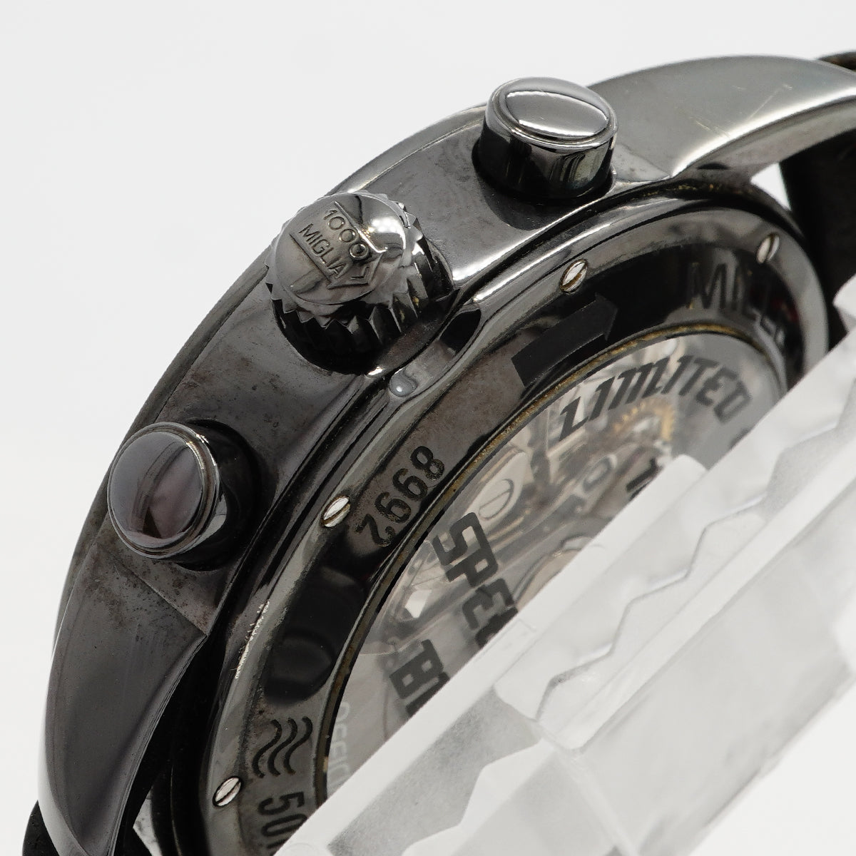 【6wgb0137】ショパール ミッレミリア GMT スピードブラック2 16/8992 黒文字盤【中古】腕時計 メンズ