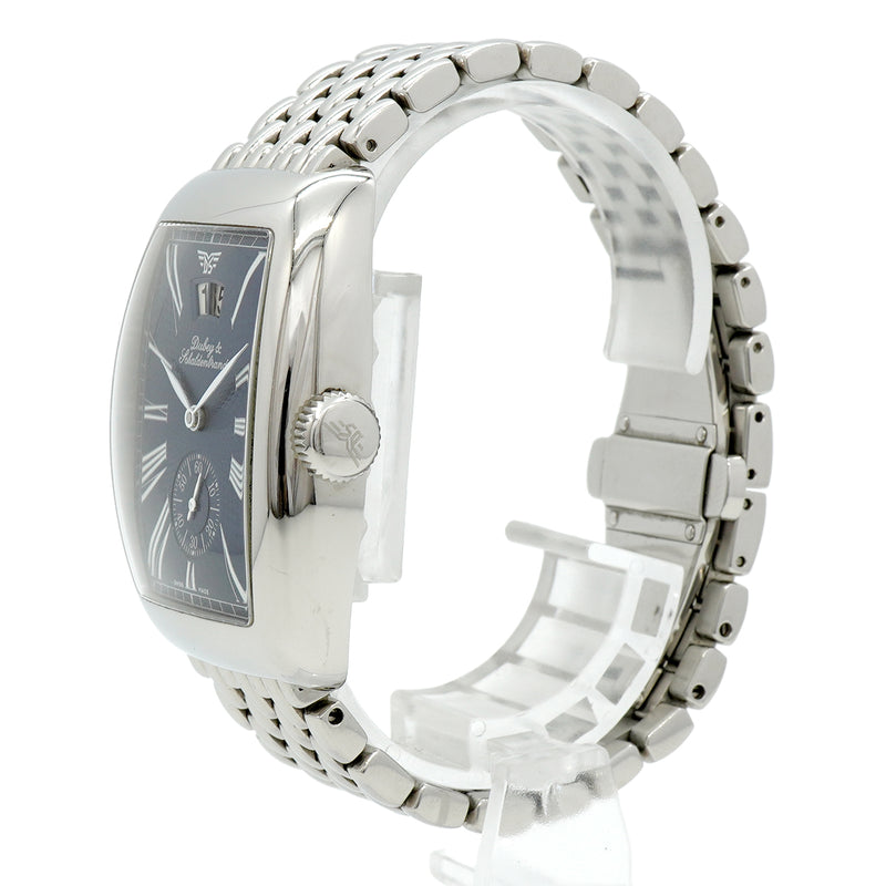 【6wgb0158】ダービー&シャルデンブラン アエロディーン デイト ADAT/ST/BLW/BD 青文字盤【中古】腕時計 メンズ
