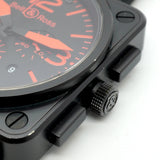【6wgb0159】ベル&ロス BR01-94 クロノグラフ 世界500本限定 BR01-94RED-R 黒文字盤【中古】腕時計 メンズ