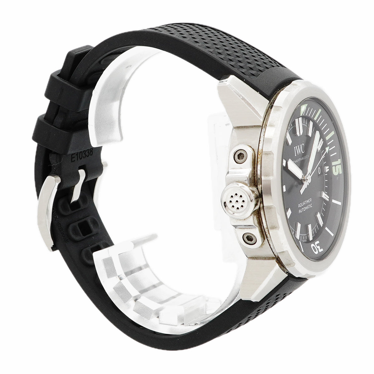 【6wgc0176】IWC アイダブリューシー シャフハウゼン アクアタイマー IW329002 黒文字盤【中古】腕時計 メンズ