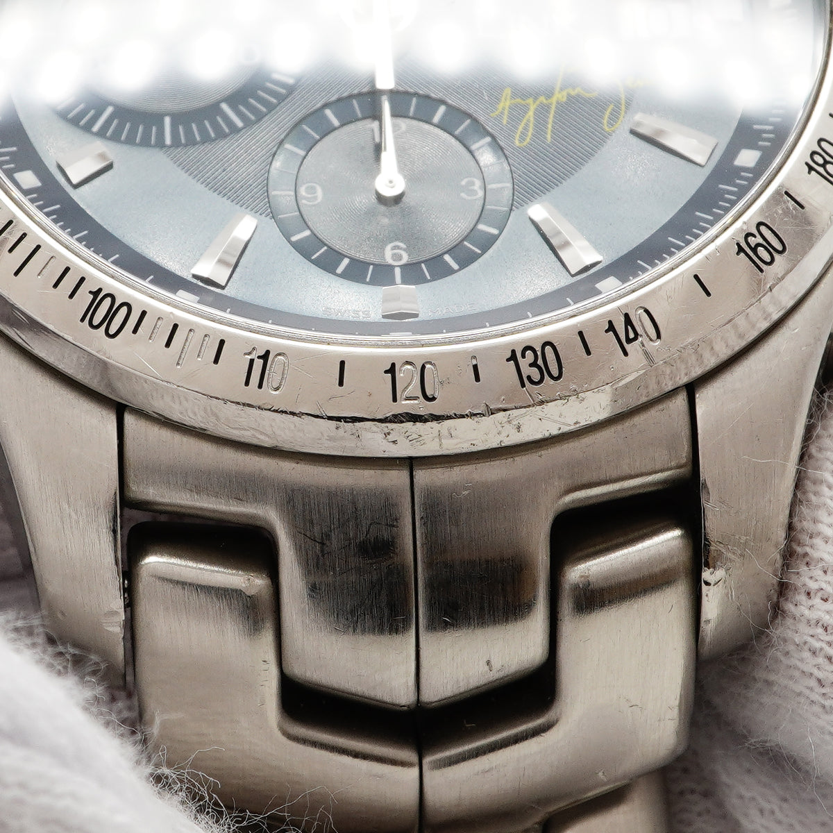 【6wgc0195】タグホイヤー リンク アイルトン・セナ限定モデル CJF2113 青文字盤【中古】腕時計 メンズ