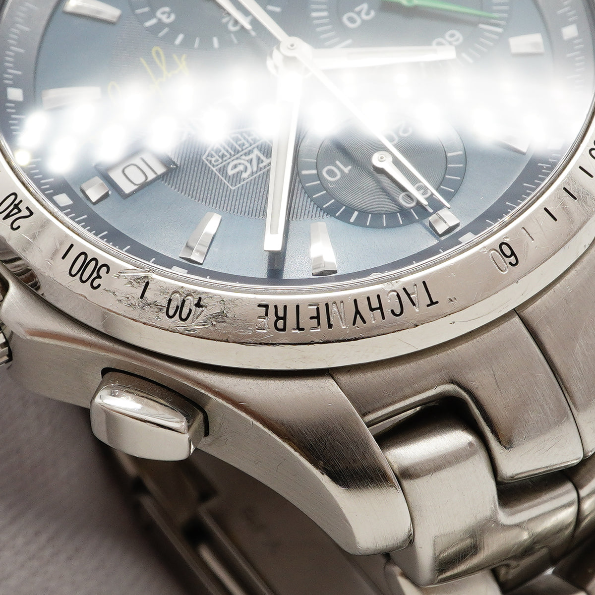 【6wgc0195】タグホイヤー リンク アイルトン・セナ限定モデル CJF2113 青文字盤【中古】腕時計 メンズ