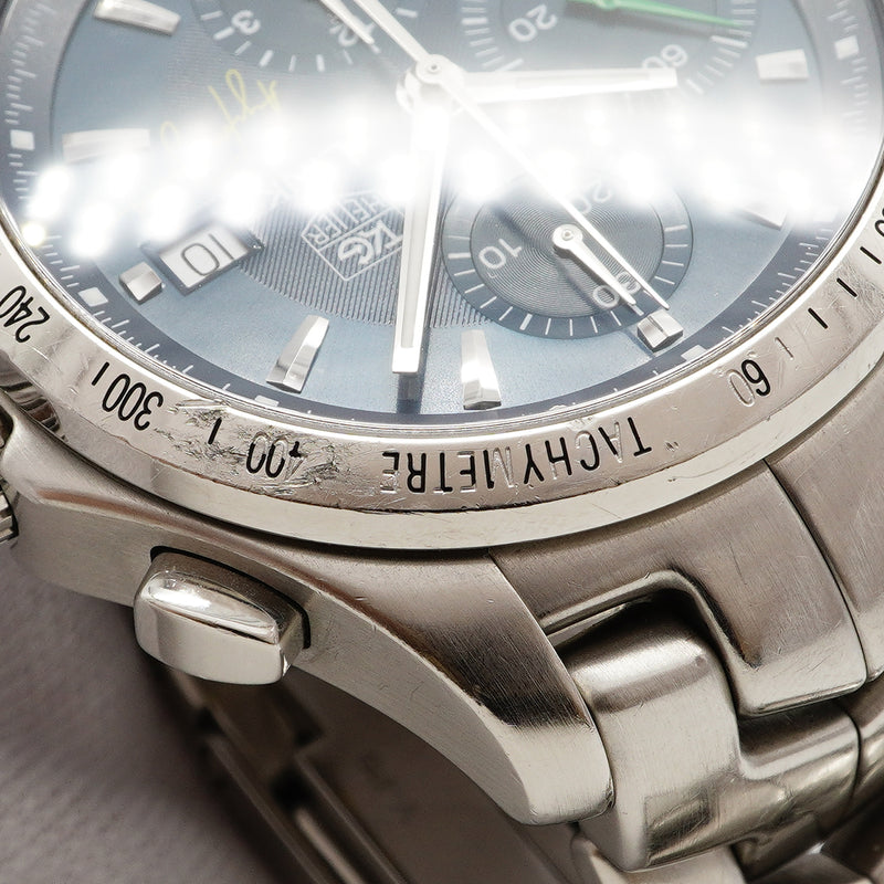 【6wgc0195】タグホイヤー リンク アイルトン・セナ限定モデル CJF2113 青文字盤【中古】腕時計 メンズ