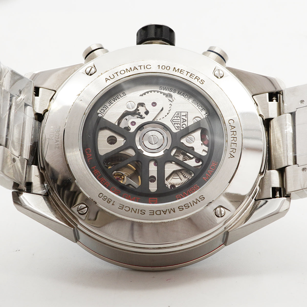 【6wgc0199】タグホイヤー カレラ キャリバーホイヤー02 GMT CBG2A1Z スケルトン文字盤【中古】腕時計 メンズ