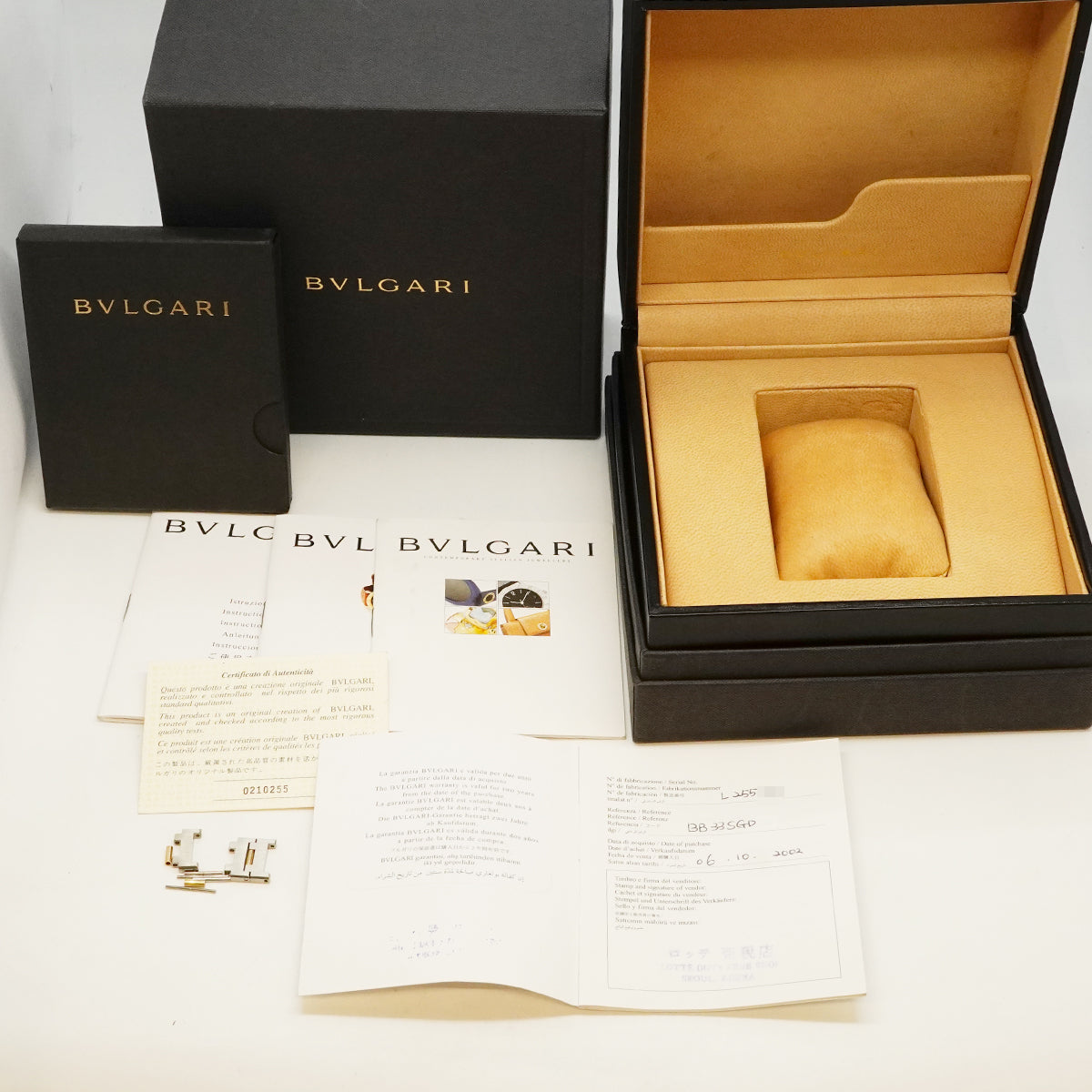 【6wgc0213】ブルガリ ブルガリブルガリ BB33SGD 黒文字盤【中古】腕時計 メンズ レディース ユニセックス