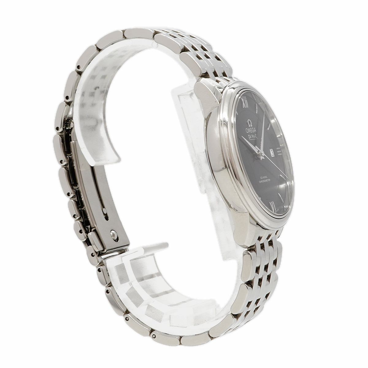 【6wgc0221】オメガ デ・ヴィル プレステージ コーアクシャル 424.10.37.20.01.001 黒文字盤【中古】腕時計 メンズ