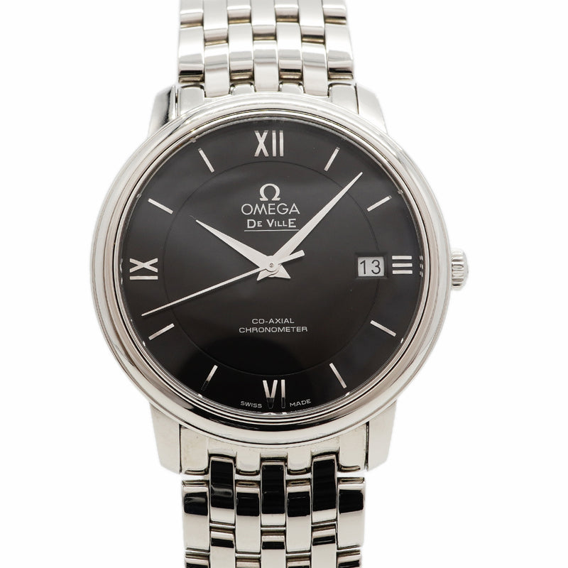 【6wgc0221】オメガ デ・ヴィル プレステージ コーアクシャル 424.10.37.20.01.001 黒文字盤【中古】腕時計 メンズ