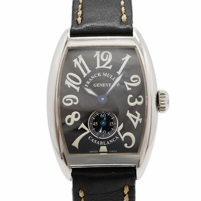【6wgc0225】フランクミュラー カサブランカ スモールセコンド 1750S6 黒文字盤【中古】腕時計 レディース
