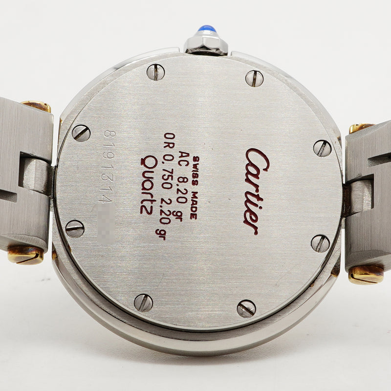 【6wgc0228】カルティエ サントス ヴァンドーム SM 84041488 グレー文字盤【中古】腕時計 レディース