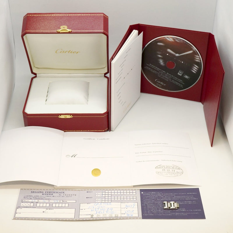 【6wgc0231】カルティエ バロンブルーSM W69010Z4 シルバー文字盤【中古】腕時計 レディース
