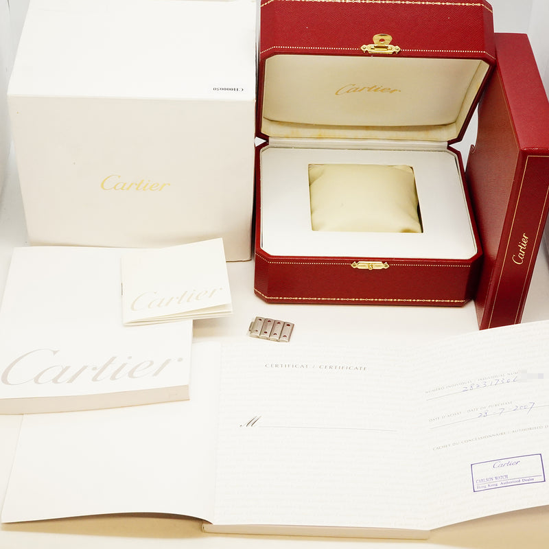 【6wgc0242】カルティエ サントス ガルべXL W20098D6 シルバー文字盤【中古】腕時計 メンズ