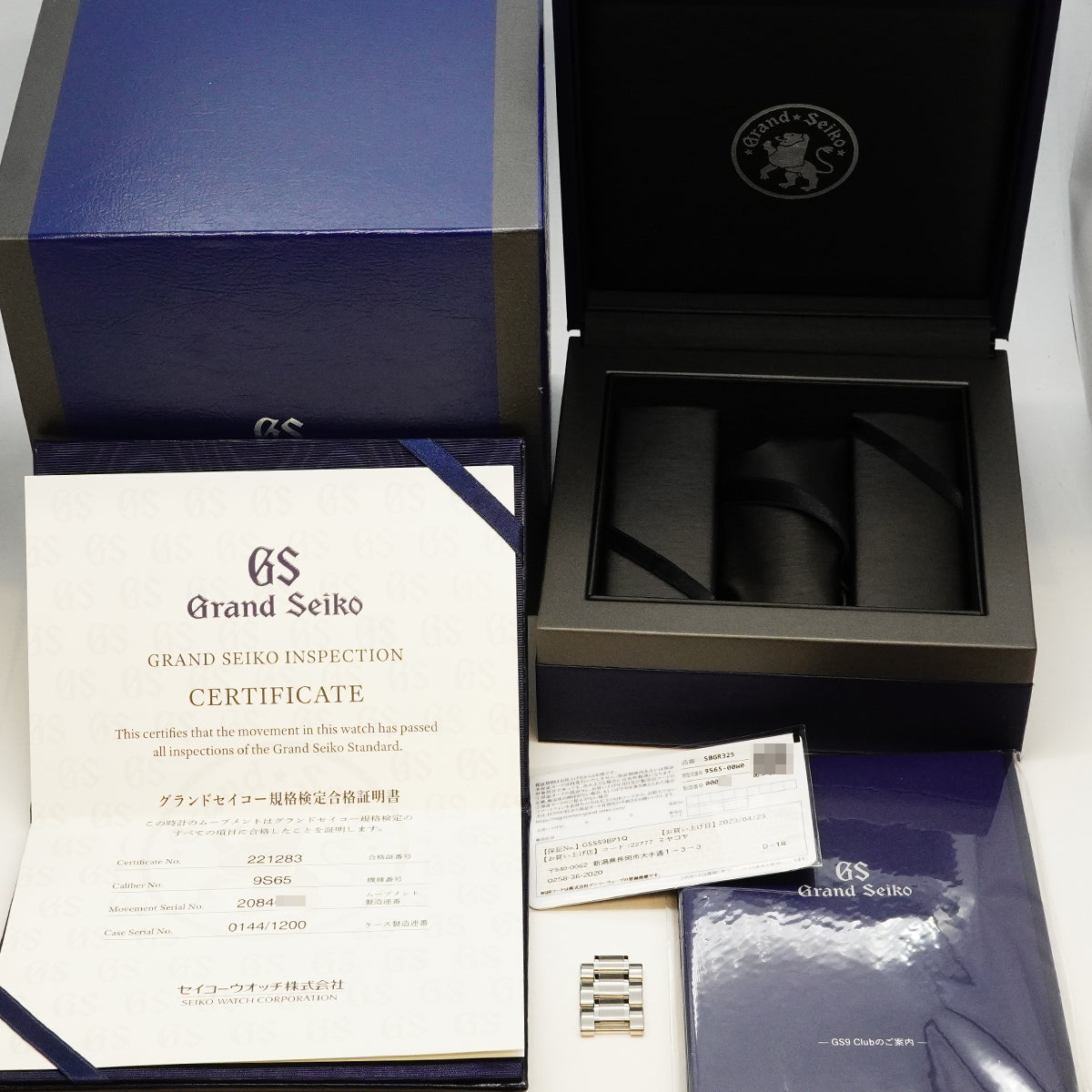 【6wgc0244】セイコー グランドセイコー メカニカル 世界限定1200本 SBGR325/9S65-00W0 青文字盤【中古】腕時計 メンズ