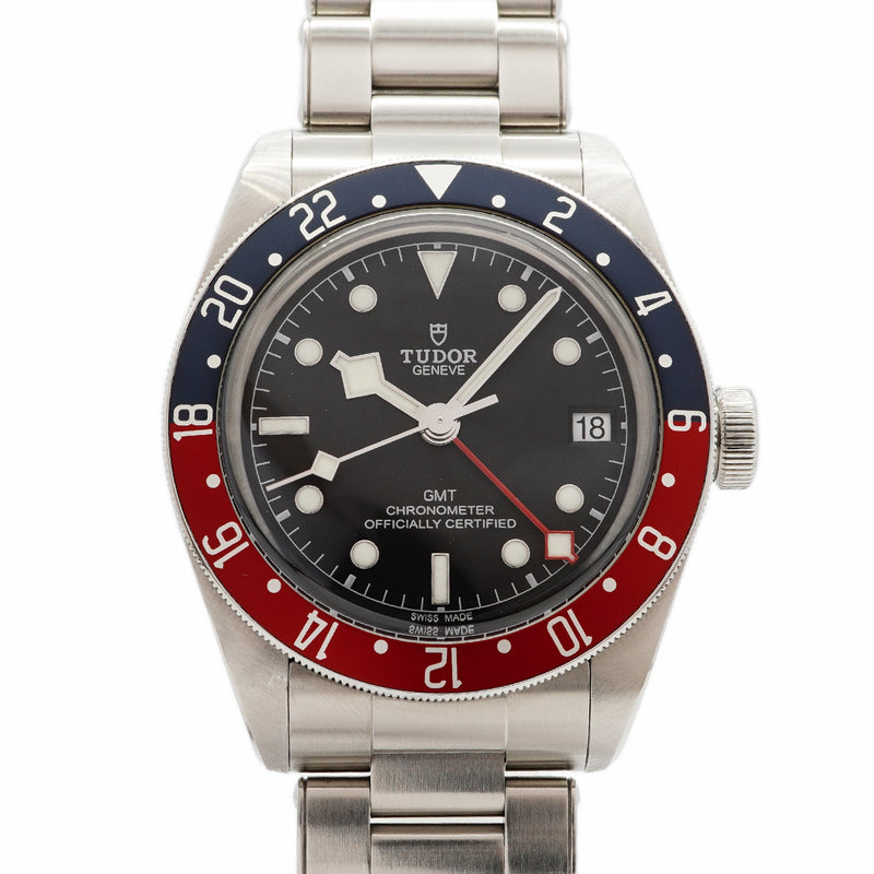 【6wgd0256】チュードル ブラックベイ GMT 79830RB 黒文字盤【中古】腕時計 メンズ