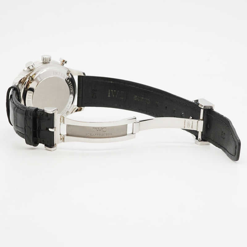 【6wgd0263】IWC アイダブリューシー シャフハウゼン ポルトギーゼ クロノグラフ IW371445 シルバー文字盤【中古】腕時計 メンズ