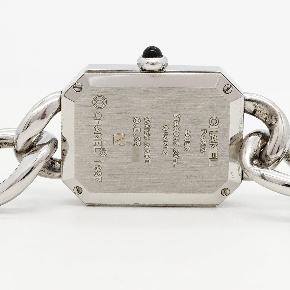 【6wgd0264】シャネル プルミエールS チェーン H0452 黒文字盤【中古】腕時計 レディース