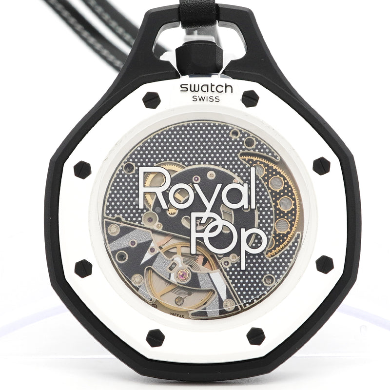 【6wgd0279】スウォッチ×オーデマ・ピゲ ロイヤルポップ OCHO NEGRO SSX03W101N 黒文字盤【中古】腕時計 メンズ レディース ユニセックス