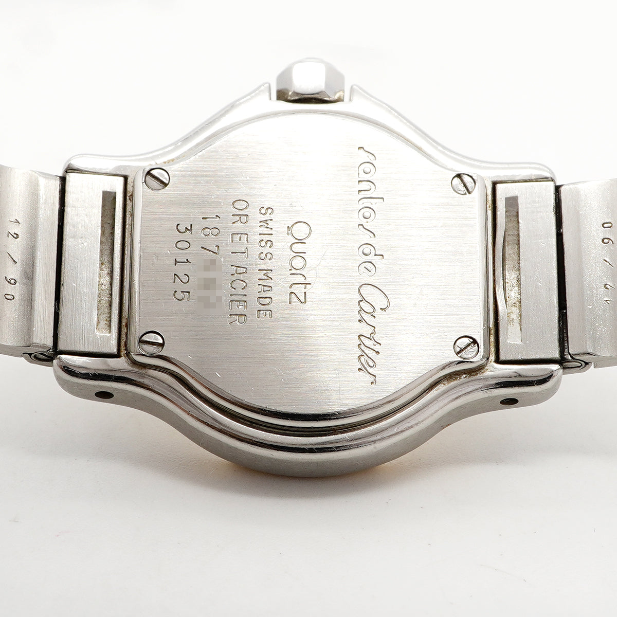 【6wgd0287】カルティエ サントス オクタゴン SM W2001683 アイボリー文字盤【中古】腕時計 レディース