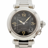 【6wgd0295】カルティエ パシャC W31043M7 黒文字盤【中古】腕時計 ボーイズ