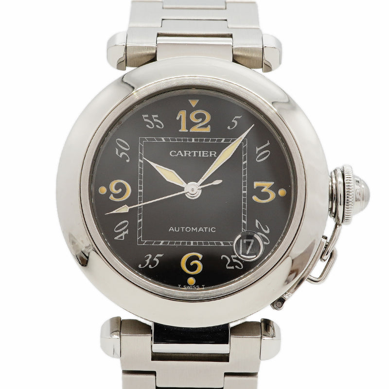 【6wgd0295】カルティエ パシャC W31043M7 黒文字盤【中古】腕時計 ボーイズ