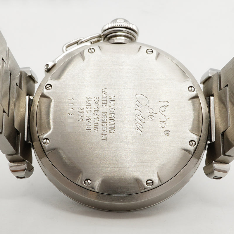 【6wgd0295】カルティエ パシャC W31043M7 黒文字盤【中古】腕時計 ボーイズ