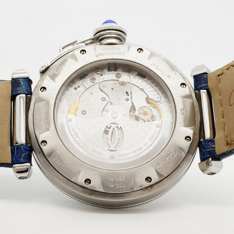 【6wgd0296】カルティエ パシャグリッド W3104055 シルバー文字盤【中古】腕時計 メンズ