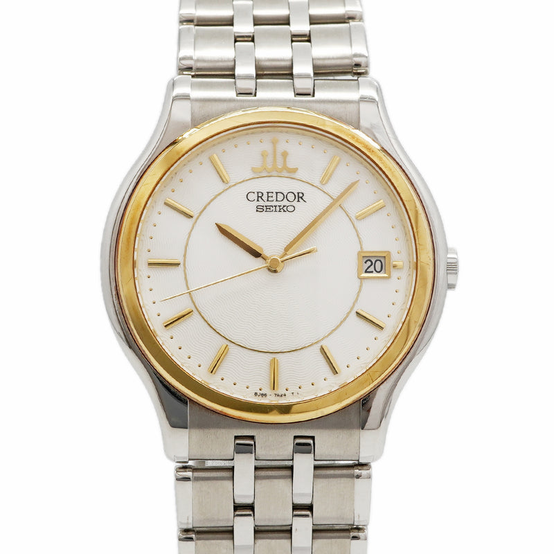【6wgd0301】セイコー クレドール GCAZ010/8J86-7A00 シルバー文字盤【中古】腕時計 メンズ