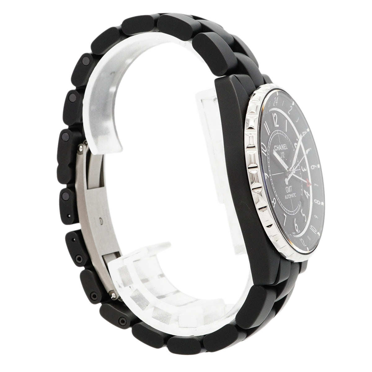 【6wgd0315】シャネル J12 GMT マットブラック H3101 黒文字盤【中古】腕時計 メンズ