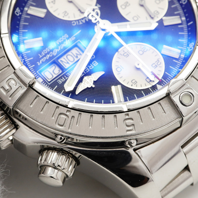 【6wgd0322】ブライトリング スーパーオーシャン デイデイト A13340 黒文字盤【中古】腕時計 メンズ