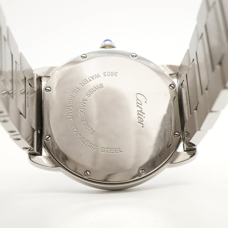 【6wgd0325】カルティエ ロンドソロLM W6701005 シルバー文字盤【中古】腕時計 メンズ