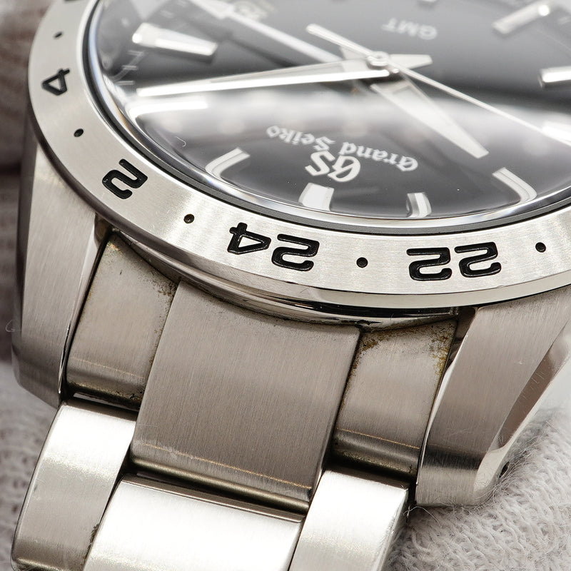 【6wha0024】セイコー グランドセイコー スポーツコレクション GMT SBGN027/9F86-0AK0 黒文字盤【中古】腕時計 メンズ