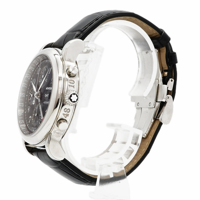 【6wha0055】モンブラン マイスターシュテック GMT 7067 黒文字盤【中古】腕時計 メンズ