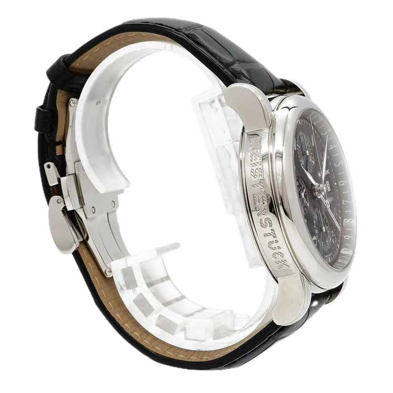 【6wha0055】モンブラン マイスターシュテック GMT 7067 黒文字盤【中古】腕時計 メンズ