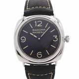 【6wha0074】オフィチーネパネライ ラジオミール オフィチーネ PAM01382 黒文字盤【中古】腕時計 メンズ